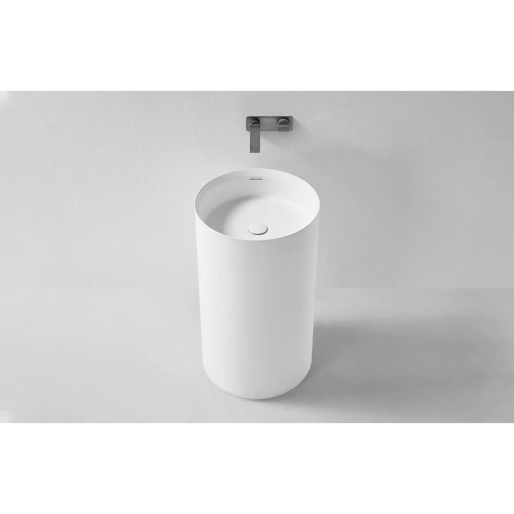 Claybrook Doric Tapered Rim Pedestal Basin With Matching Pop-Up Waste In Dune