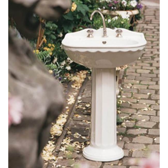 Herbeau ''Charles'' Washbasin Only in Moustier Rose, Single Hole