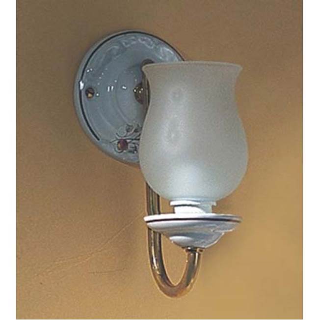 Herbeau Wall Light in White, Antique Lacquered Copper Hardware