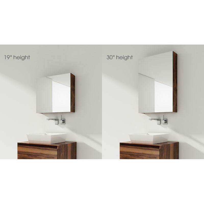 WETSTYLE Furniture ''M'' - Mirrored Cabinet 70 X 19-1/8 Height - Led Option - Oak Natural