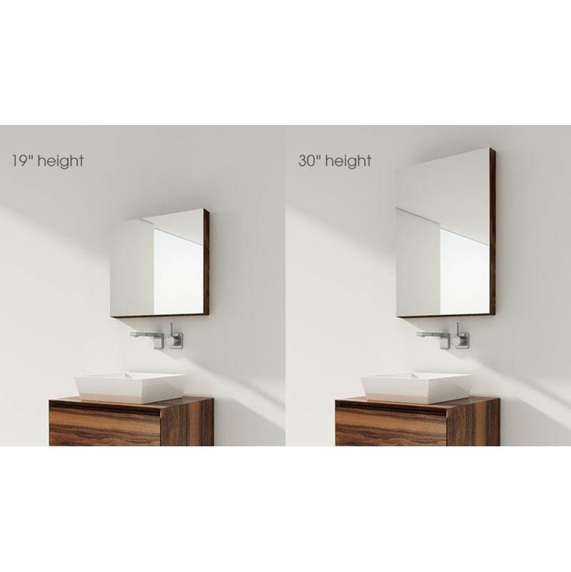 WETSTYLE Furniture ''M'' - Recessed Mirrored Cabinet 34 X 19-1/8 Height - Lacquer White Mat