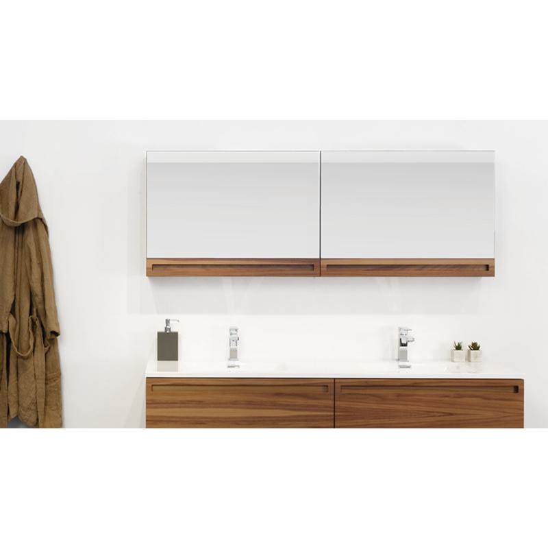 WETSTYLE Furniture Element Rafine - Lift-Up Mirrored Cabinet 30 X 21 3/4 X 6 - Lacquer Black Matt